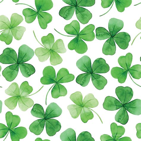 watercolor seamless pattern on the theme of st. patrick's day. green ...
