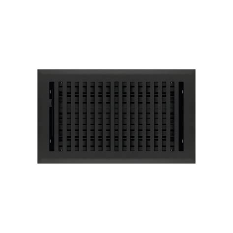 6" x 10" Flat Black Contemporary Style Floor Register - Decorative Vent ...