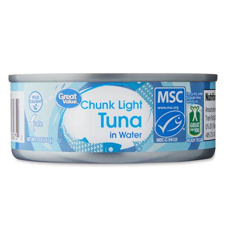 Great Value Chunk Light Tuna in Water, 5 oz - Walmart.com