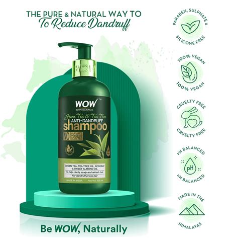 Buy Green Tea & Tea Tree Anti Dandruff Shampoo Online At Best Price