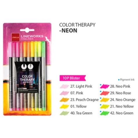 htconline.in| LINEPLUS COLOR THERAPY FINELINER NEON SET OF 10