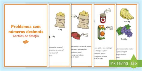 Problemas com Números Decimais para o 4º Ano