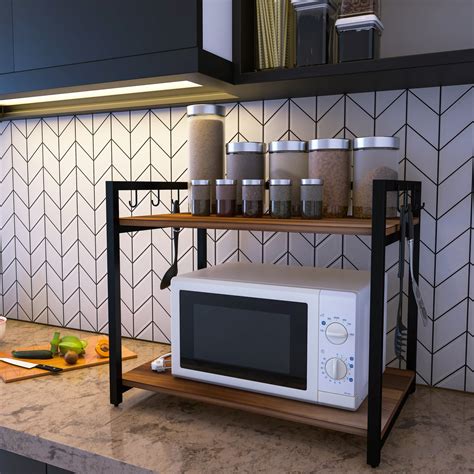 Buy Premium Microwave Trolley Stand With Storage For Kitchen & Office ...