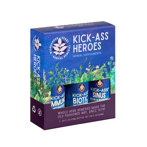 Kick-Ass Heroes 3-Pack Travel Kit: Herbal Immune Boosting Herbs ...