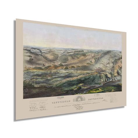 Buy HISTORIX Vintage 1863 Gettysburg Battlefield - 24x36 Inch Vintage ...