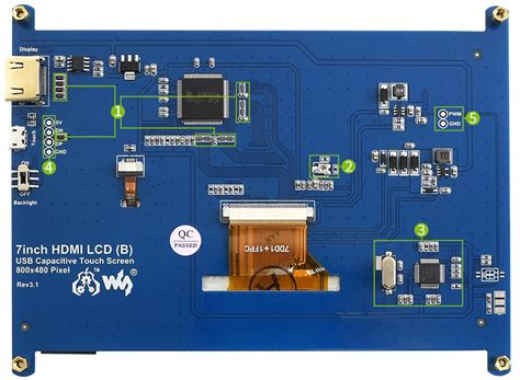 7inch Capacitive Touch Screen LCD (B), 800×480, HDMI, Low Power ...