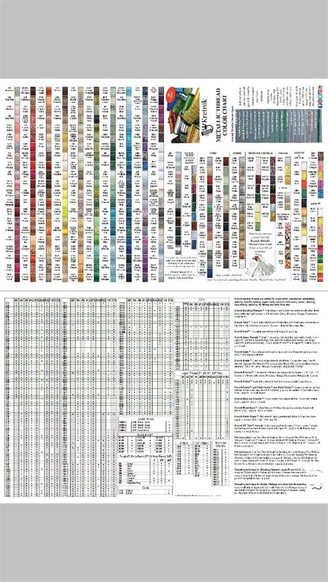 Image result for Metallic Thread Color Chart