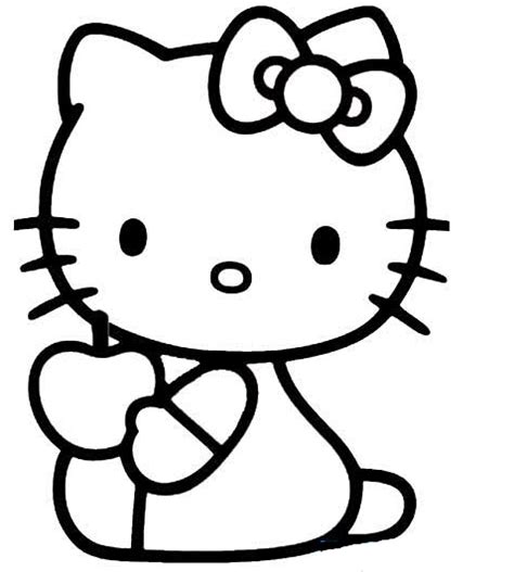 Hello Kitty猫简笔画图解教程_简笔画_巴士英语网