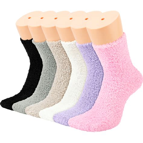 Loritta Fuzzy Fluffy Socks for Women Soft Warm Cozy Winter Slipper ...