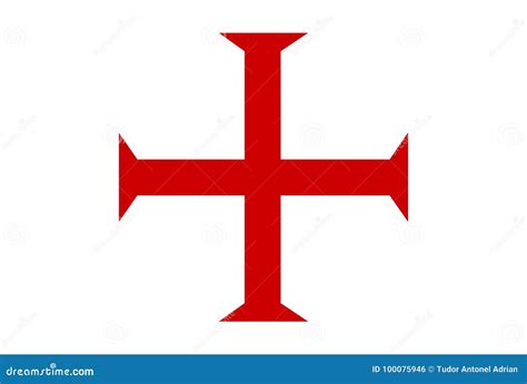 Templar knights cross stock illustration. Illustration of hospitaller - 100075946