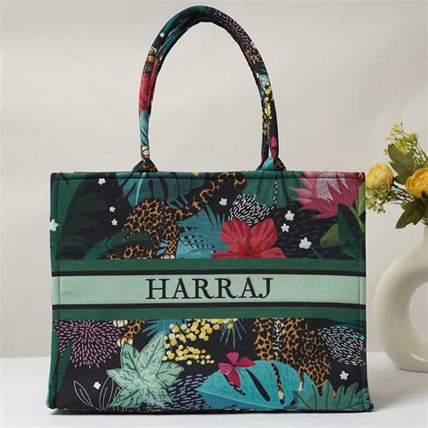 Floral Printed Customised Box Tote Bag - Crazy Corner – Uncommongifts.in