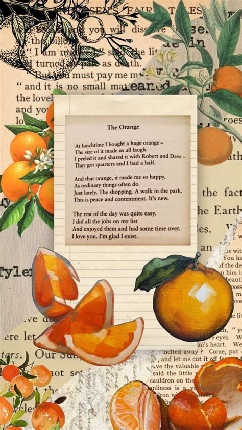 🍊💕 #poem #poerty #aesthetic #moodboard #vintage #orange #theorange # ...