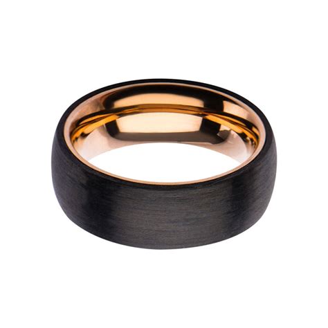 Buy men's Stainless Steel Solid Carved Black Carbon Graphite Band Ring ...