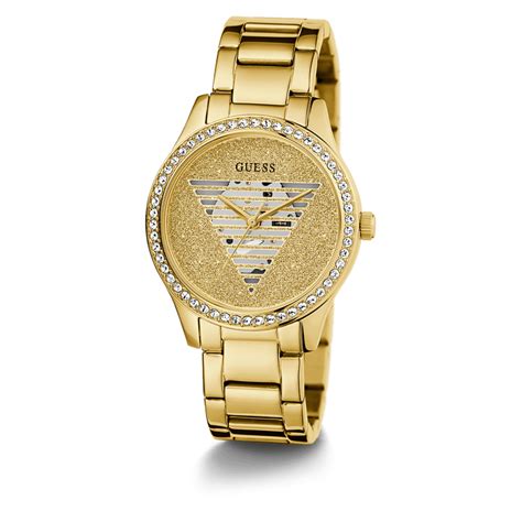GUESS Ladies Gold Tone Analog Watch – The Watch Factory