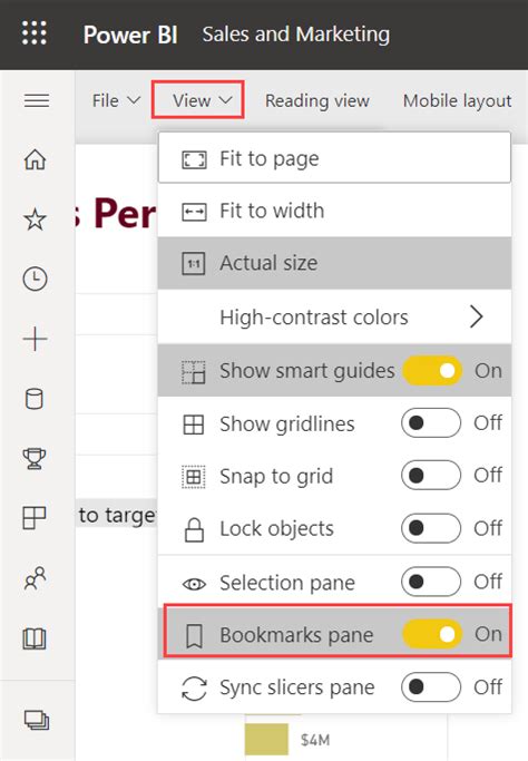 Using Bookmarks in Power Bi 的图像结果