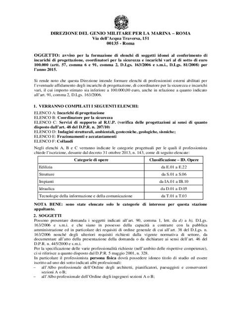 Fillable Online Al Direttore del Genio Militare per la Marina Dott.ssa ...