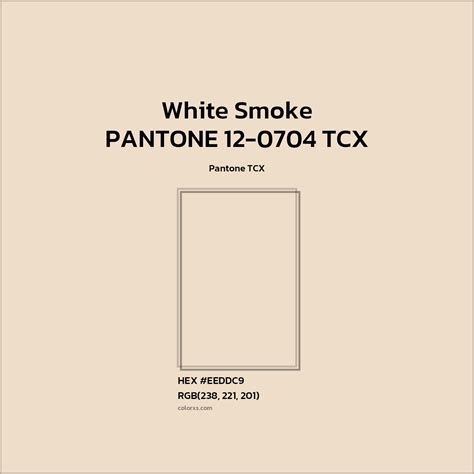 About PANTONE 12-0704 TCX - White Smoke Color - Color codes | matching ...