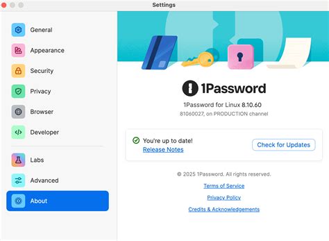 Find the version numbers for 1Password and your operating system ...