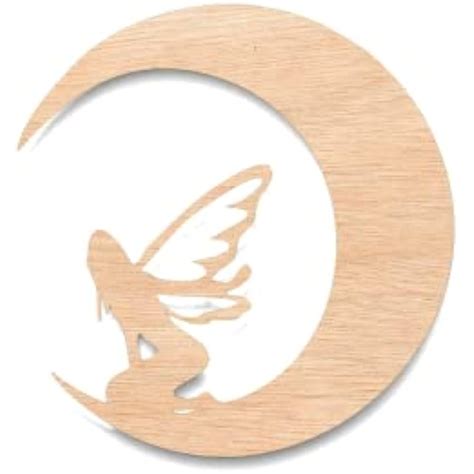 Unfinished Wood for Crafts - Moon Fairy Shape - | Ubuy India