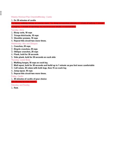 Exercise List Template 的图像结果