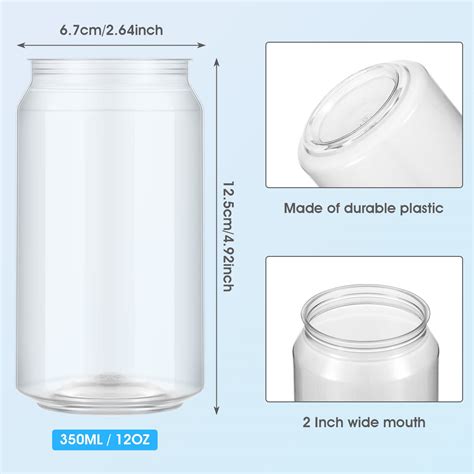 Roshtia Plastic Can Shaped Cups Drinking Cups 12 oz Reusable Beer ...