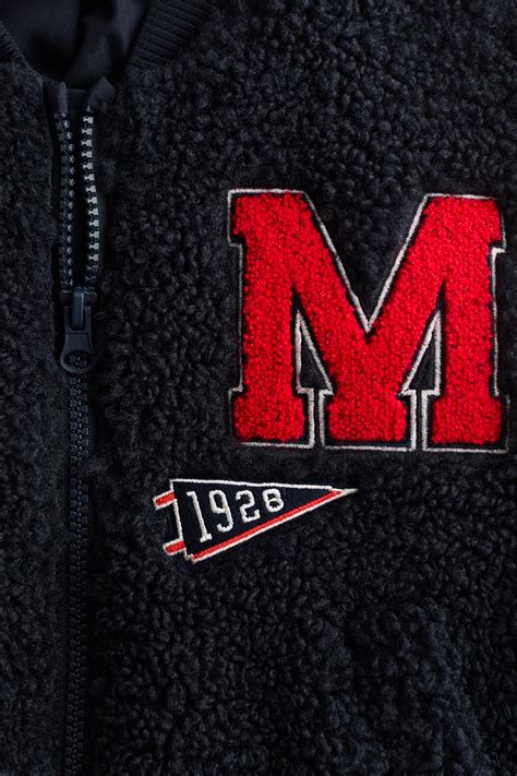 Teddy baseball jacket - Navy blue/Mickey Mouse - Kids | H&M IN