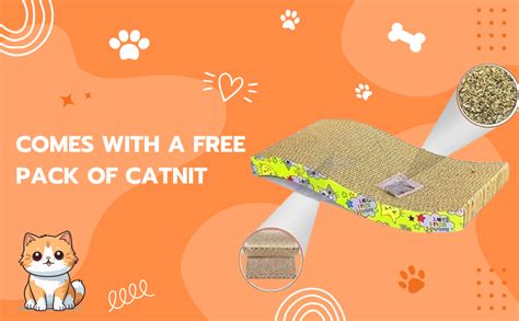 URBANPET Cat Scratch Pad with Catnip |Recycled Paper Corrugated Scratch ...