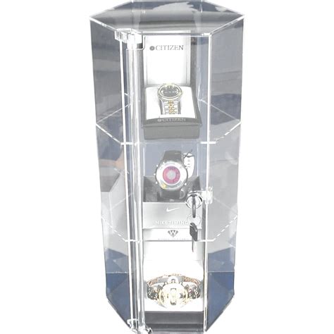 Large Revolving Rotating Showcase Display Locking Acrylic Ca : Amazon ...