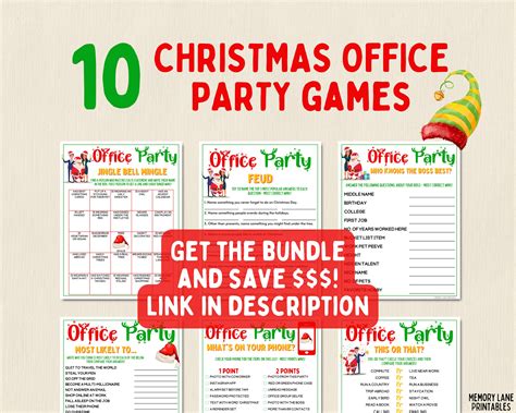 Christmas Office Party Games Bundle | 6 Holiday Office Party Games ...