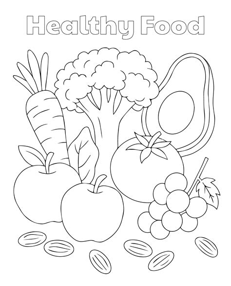 Cornucopia Vegetables Coloring Page Sketch Coloring Page