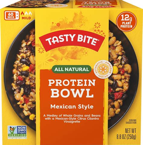 TASTY BITE Mexican Protein Bowl, 8.8 Ounce, Pack of 4, Ready to Eat ...