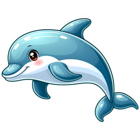 AI generated dolphin jumping out of water - cute dolphin - cartoon on ...