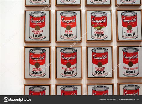 Campbell's soup cans Andy Warhol at The Museum of Modern Art Stock ...