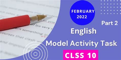 Image result for Model Activity Task Class 10 New English