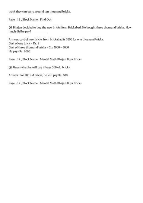 Image result for Class 4 Maths Case Study Questions