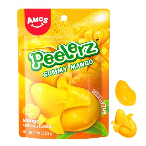 Amazon.com : Amos Peelerz Mango Gummy Candy, Peelable Mango Gummy Candy ...
