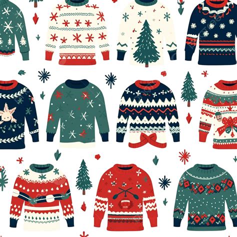 Christmas Sweater Pattern Clip Art