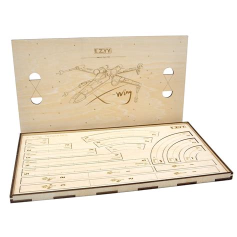 Star Wars X-Wing Movement Templates with Tray Wood Laser-Cut Maneuver ...