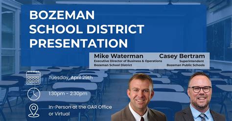 Bozeman School District Presentation, 4020 Valley Commons Drive, Unit 1 ...