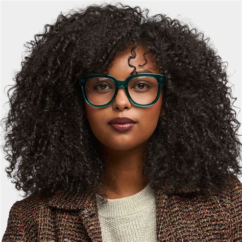 Harrell Square Dark-Green Eyeglasses | Zeelool