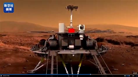祝融号火星车成功驶上火星表面，开始巡视探测_天下_新闻中心_长江网_cjn.cn