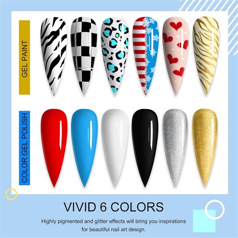 Buy SAVILAND 33PCS Gel Nail Polish Kit and 6 Colors Gel Liner Nail Art ...