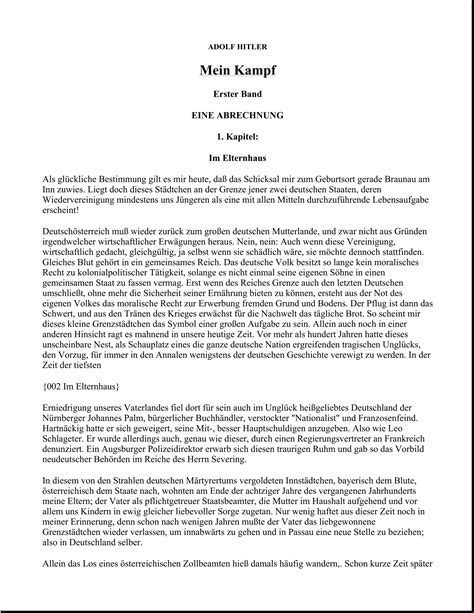 Adolf Hitler Mein Kampf | PDF