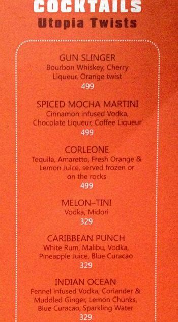 Menu of Utopia, Karkardooma, New Delhi - magicpin