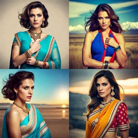 How American Women will look In Indian Saree AI generated