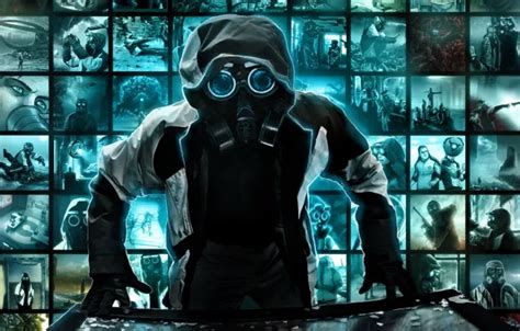 Wallpaper mask, art, gas mask, sniper, romance of the Apocalypse ...
