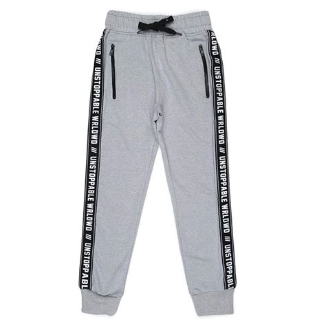 Alan Jones Clothing Boy's Regular Tapped Joggers Track Pants (Grindle ...