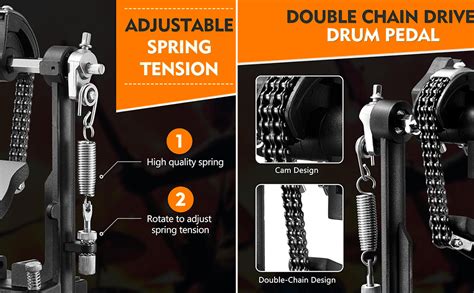 Kadence KAD-DBP-01,Double Bass Drum Pedal (DOUBLE BASS PEDAL) : Amazon ...