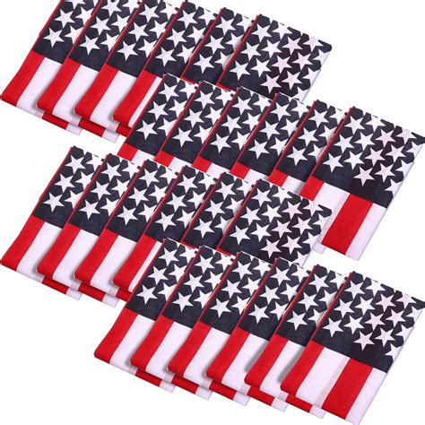 Amazon.com: 24 Pack American Flag Bandanas Headband USA Flag Clothing ...