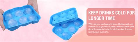 Buy Karp Silicone 6 Round Ice Tray and Assorted Funnel Red and Green ...